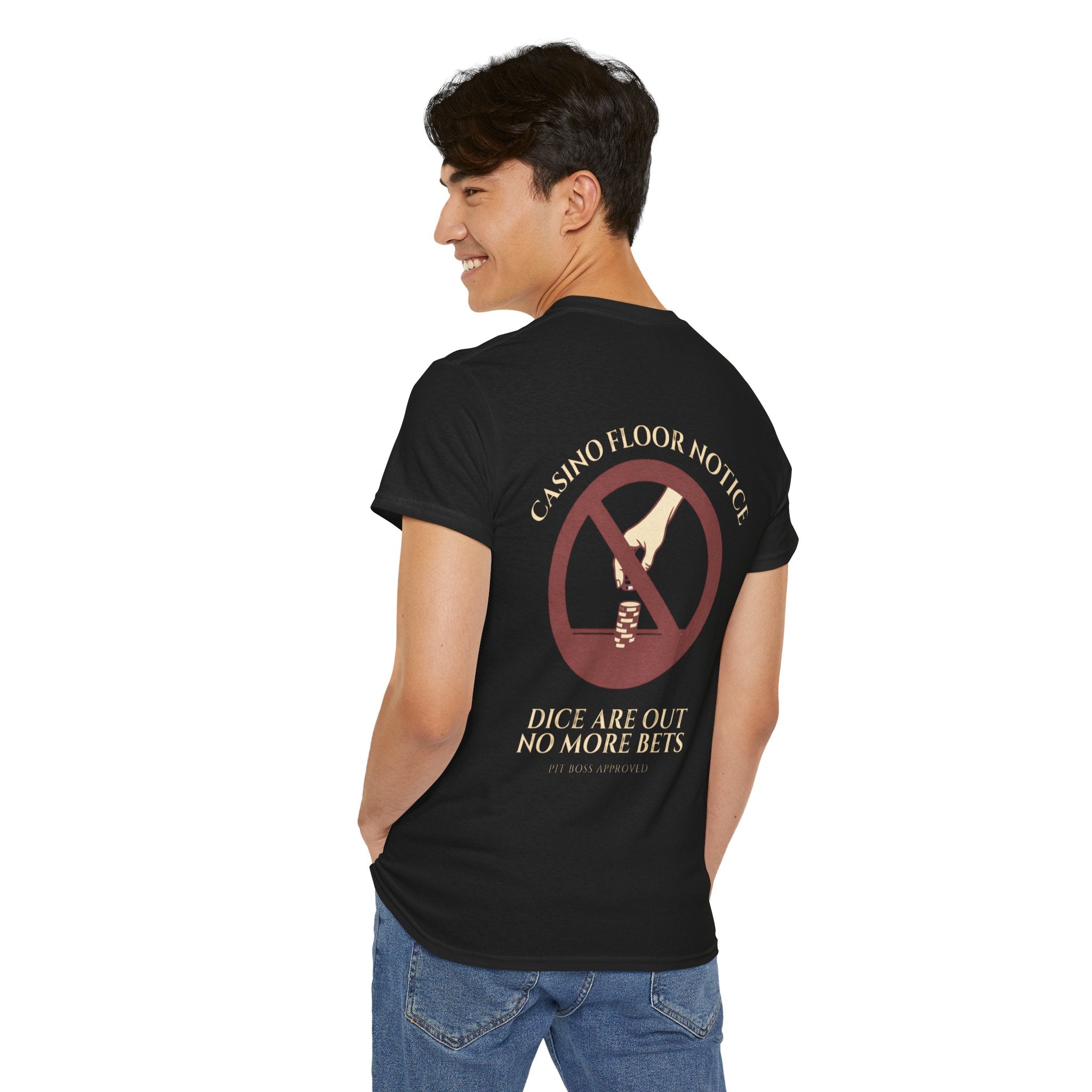 Dice Are Out, No More Bets – Craps Table Call Shirt | Pit Boss Approved Casino Apparel