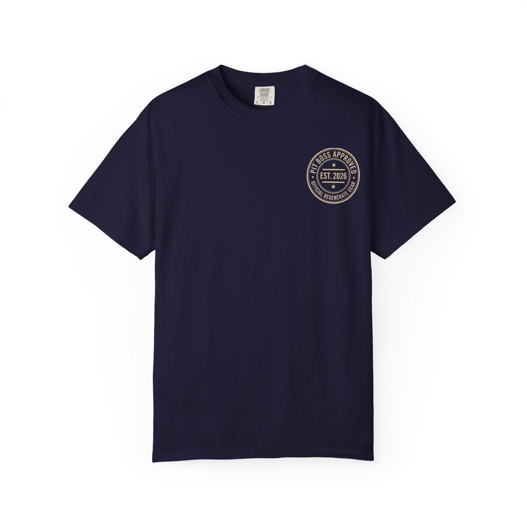 Mid-Roll Service Prohibited – Craps Table Rule Shirt | Pit Boss Approved Casino Apparel