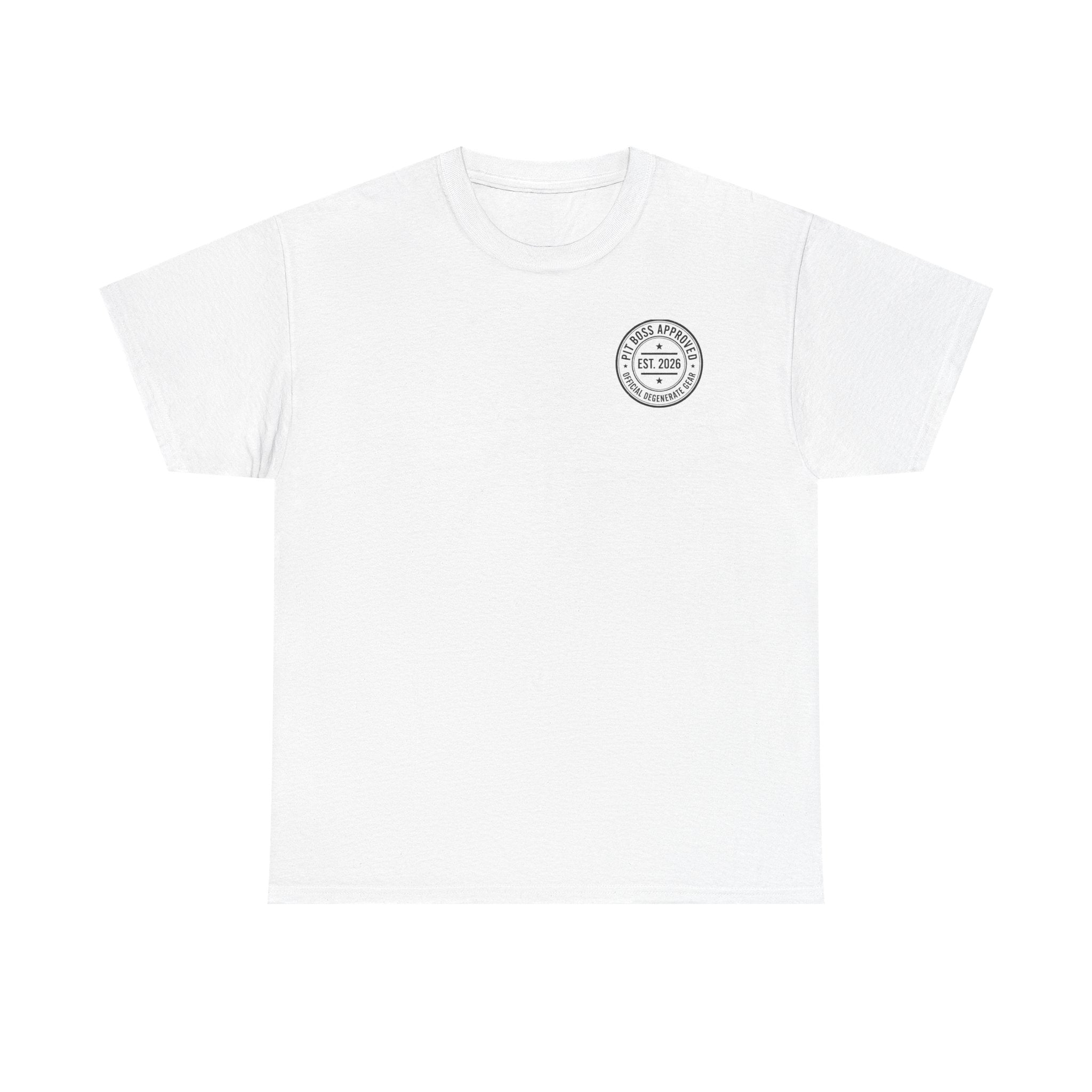 Hit the Back Wall Dice Graphic Tee — Casino Dice Minimalist T‑Shirt