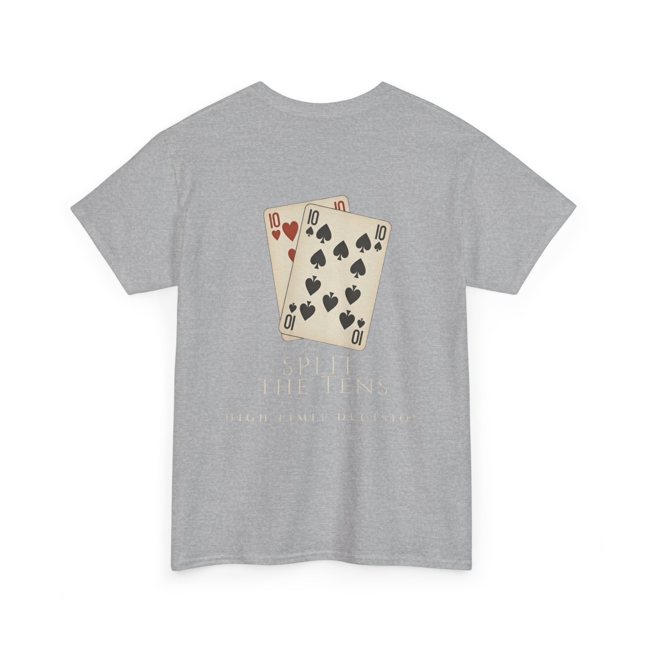 Split the Tens Tee — Vintage Casino Poker T-Shirt (High Limit Decision)