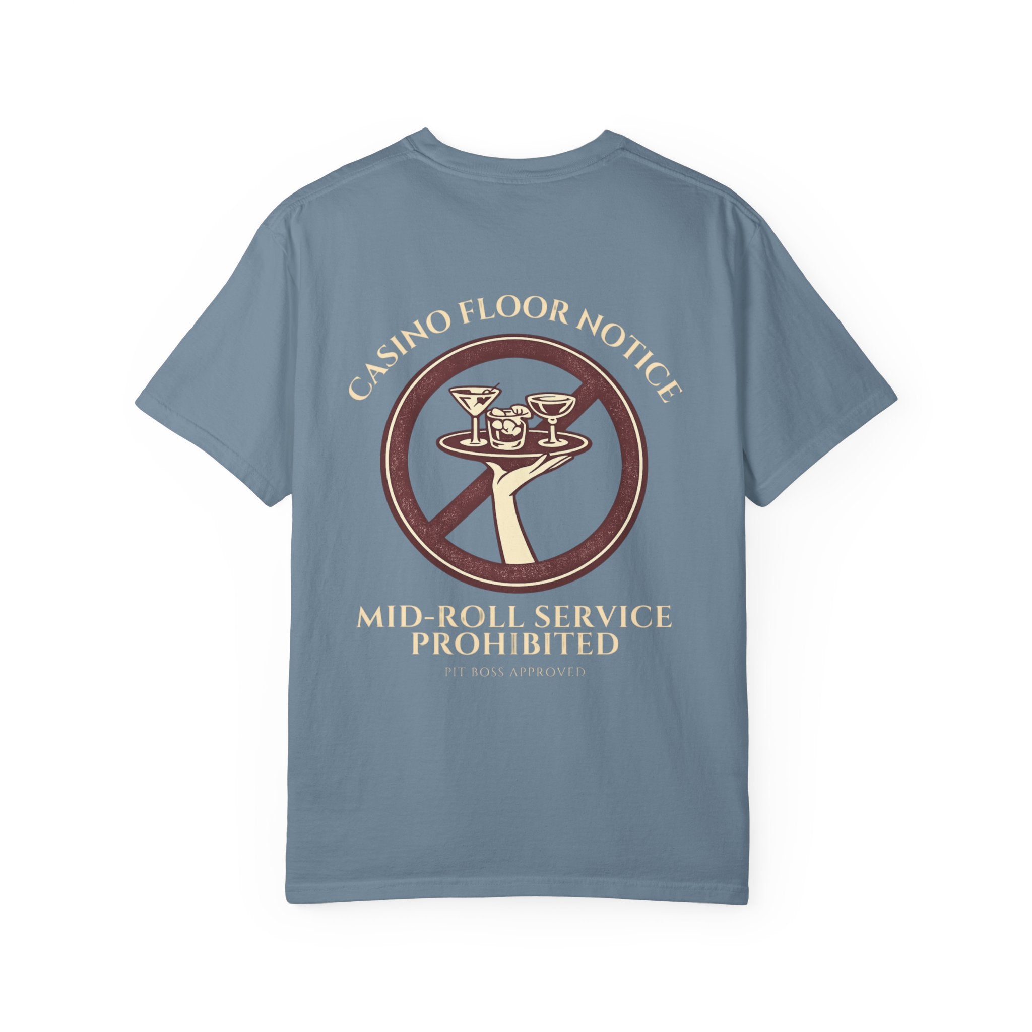 Mid-Roll Service Prohibited – Craps Table Rule Shirt | Pit Boss Approved Casino Apparel