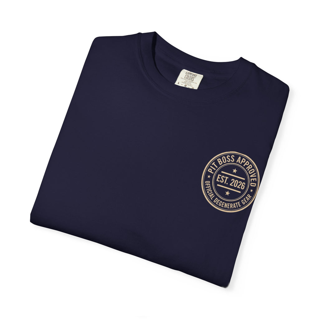 Mid-Roll Service Prohibited – Craps Table Rule Shirt | Pit Boss Approved Casino Apparel