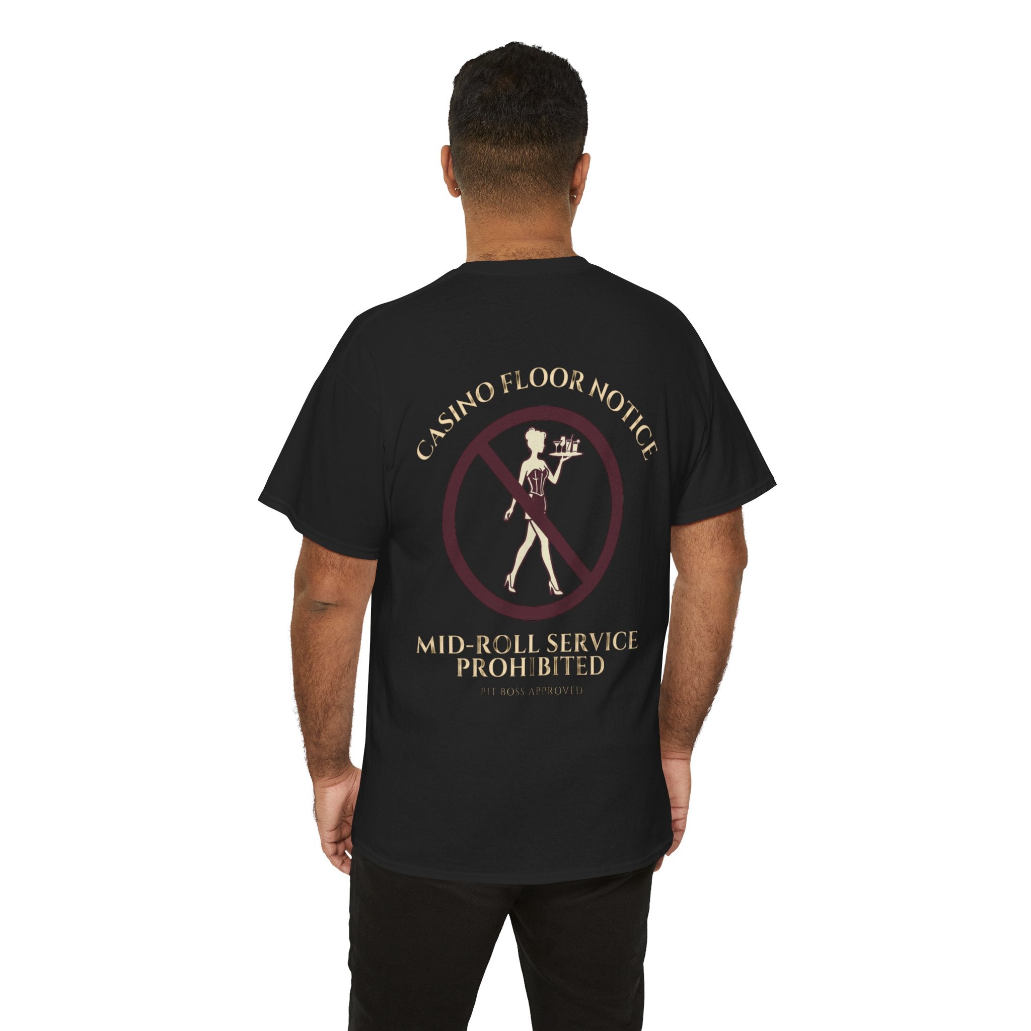 Mid-Roll Service Prohibited – Craps Table Rule Shirt | Pit Boss Approved Casino Apparel