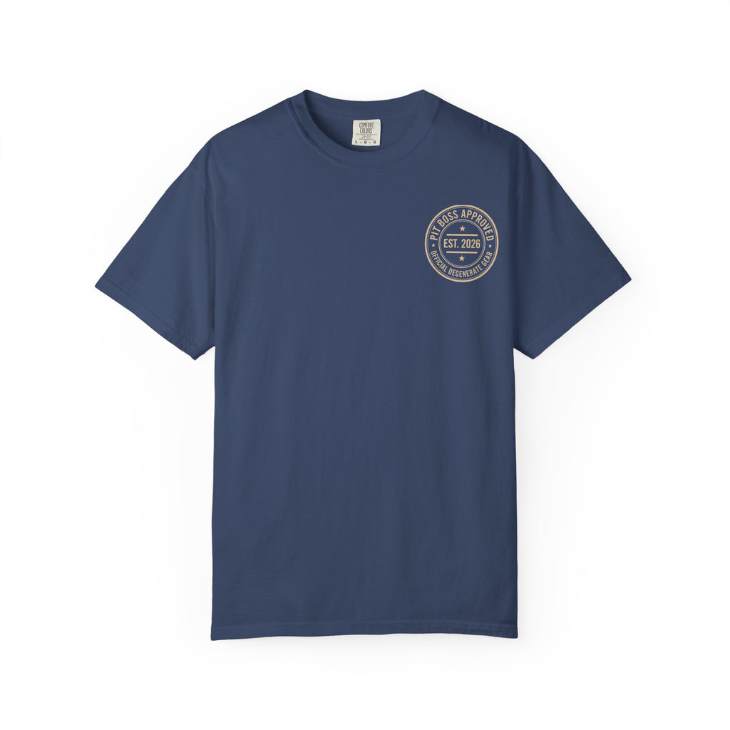 Mid-Roll Service Prohibited – Craps Table Rule Shirt | Pit Boss Approved Casino Apparel