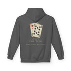 Playing Cards Hoodie – Vintage Ten of Hearts & Spades Graphic Pullover