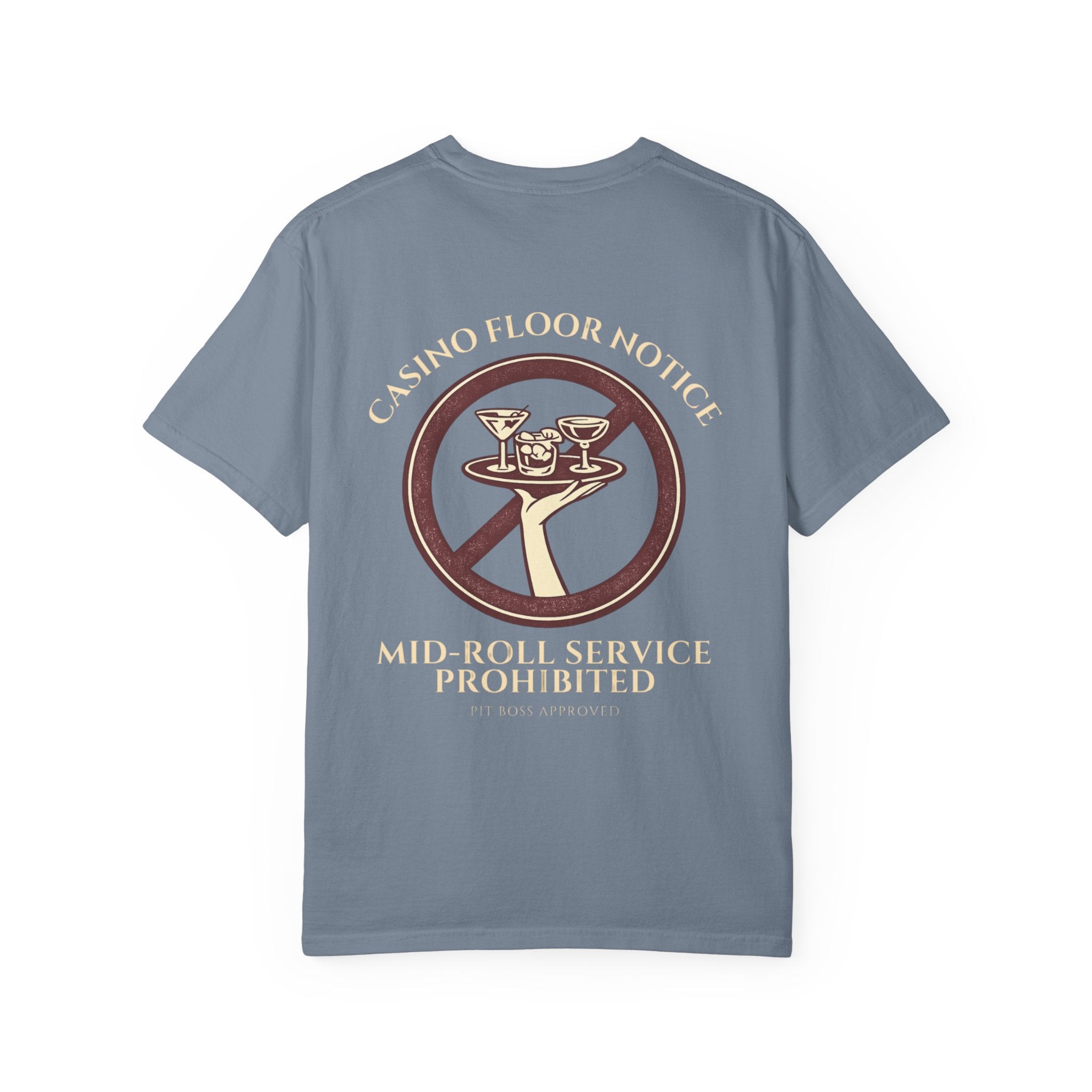 Mid-Roll Service Prohibited – Craps Table Rule Shirt | Pit Boss Approved Casino Apparel