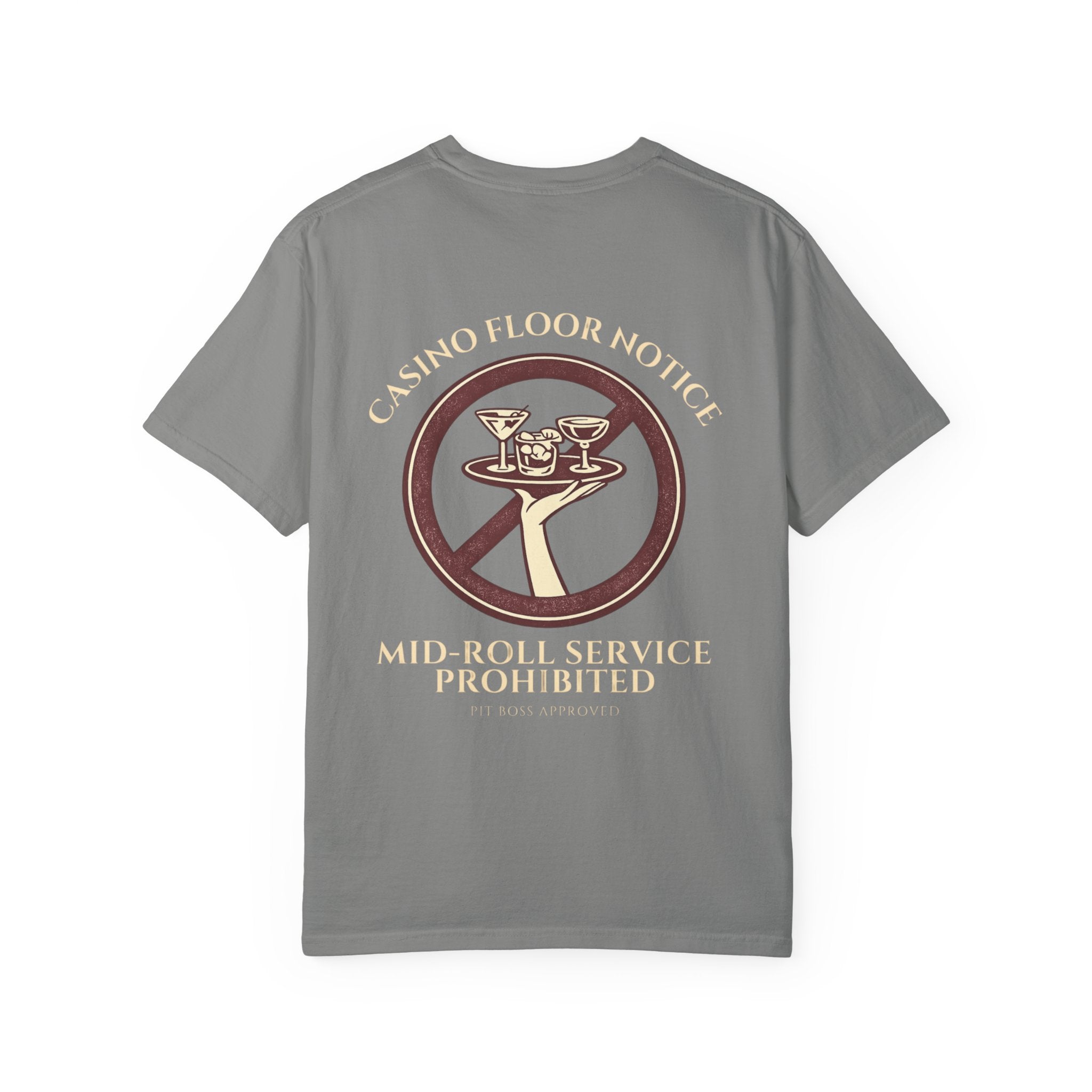 Mid-Roll Service Prohibited – Craps Table Rule Shirt | Pit Boss Approved Casino Apparel