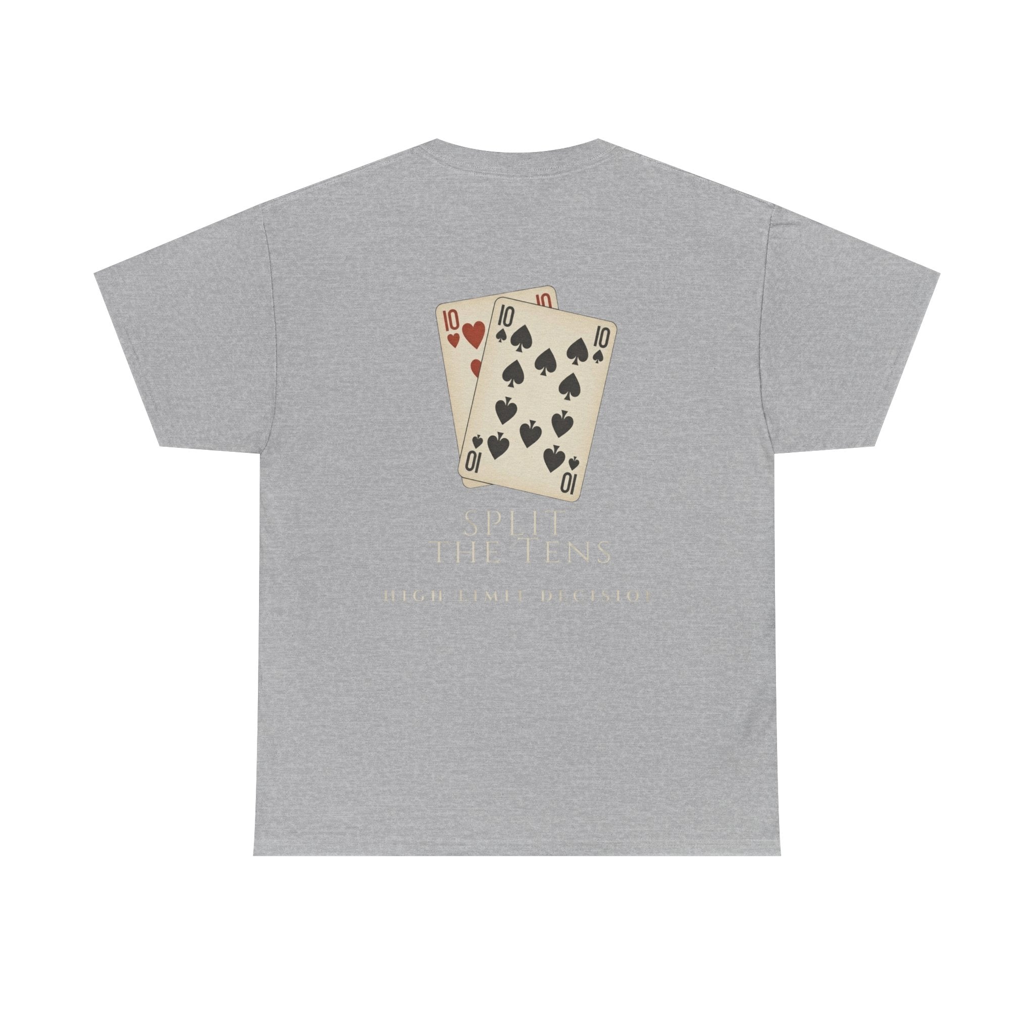 Split the Tens Tee — Vintage Casino Poker T-Shirt (High Limit Decision)