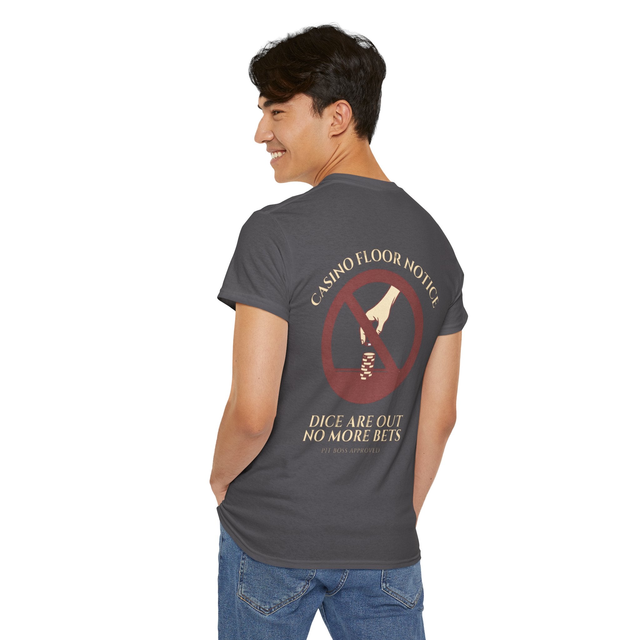 Dice Are Out, No More Bets – Craps Table Call Shirt | Pit Boss Approved Casino Apparel
