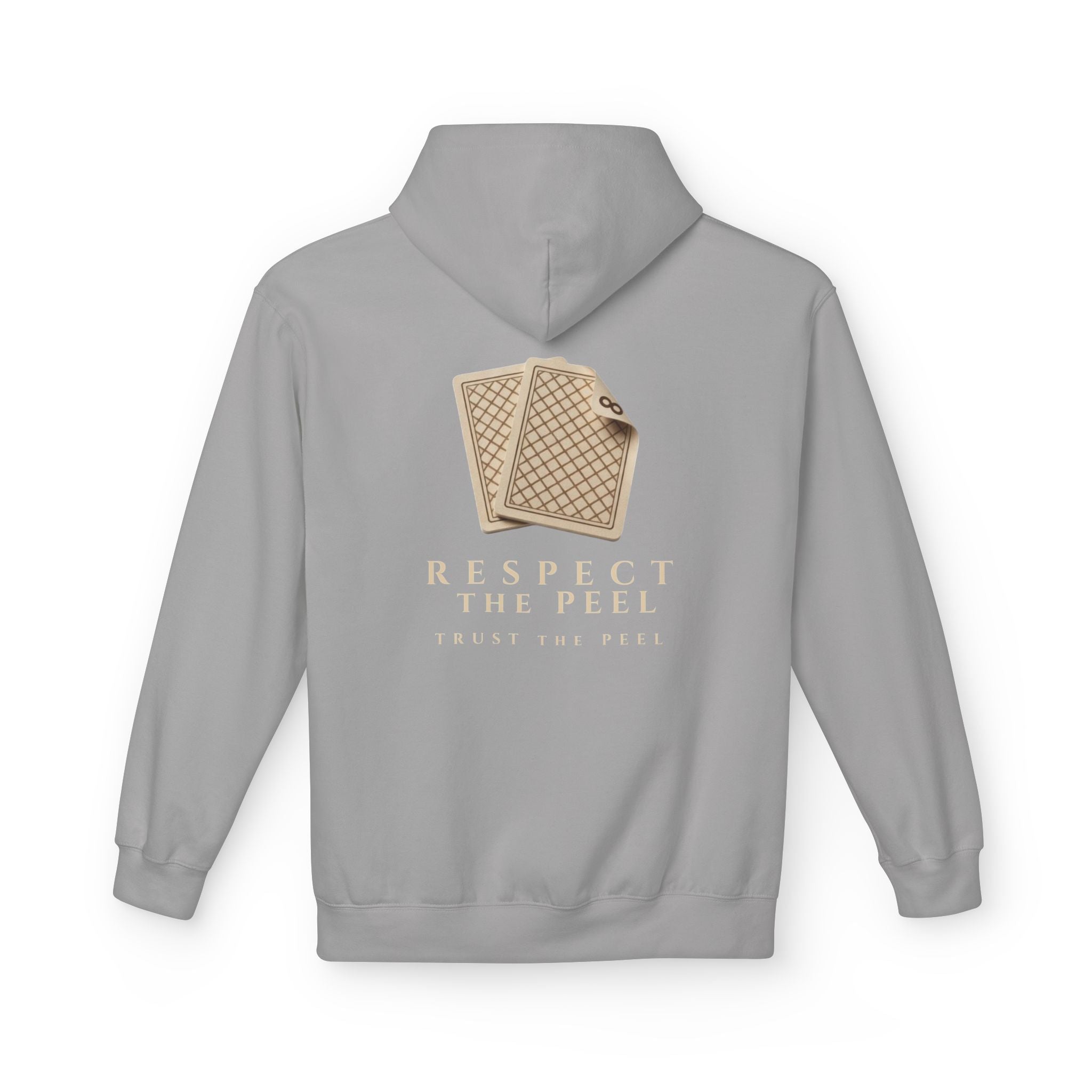 Respect the Peel Hoodie — Waffle Cone Ice Cream Graphic Pullover